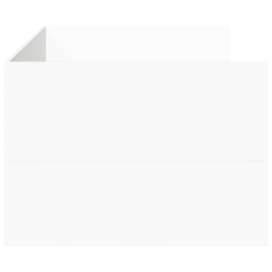 Sofá cama con cajones sin colchón blanco 90x200