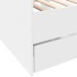 Sofá cama con cajones sin colchón blanco 90x200
