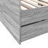 Sofá cama con cajones sin colchón gris Sonoma 90x200