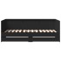 Sofá cama con cajones sin colchón negro 90x200