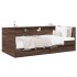 Sofá cama con cajones sin colchón roble marrón 75x190