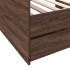 Sofá cama con cajones sin colchón roble marrón 75x190