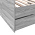 Sofá cama con cajones sin colchón gris Sonoma 90x190