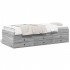 Sofá cama con cajones sin colchón gris Sonoma 90x200