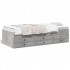 Sofá cama con cajones sin colchón gris hormigón 75x190