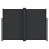 Toldo lateral retráctil negro 180x1000