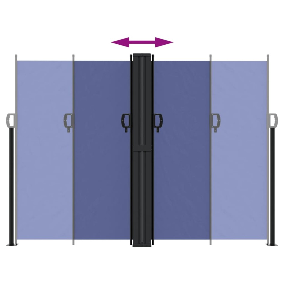 Toldo lateral retráctil azul 180x1000