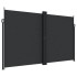 Toldo lateral retráctil negro 200x1000