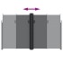 Toldo lateral retráctil negro 200x1000