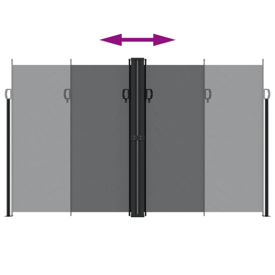 Toldo lateral retráctil negro 200x1000