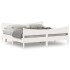 Estructura de cama sin colchón madera maciza blanca 200x200