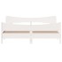 Estructura de cama sin colchón madera maciza blanca 200x200