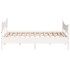 Estructura de cama sin colchón madera maciza blanca 200x200