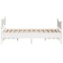 Estructura de cama sin colchón madera de pino blanca 150x200