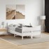Estructura de cama sin colchón madera de pino blanca 120x200