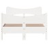 Estructura de cama sin colchón madera de pino blanca 120x200