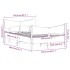 Estructura de cama sin colchón madera de pino blanca 120x200