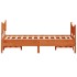 Estructura de cama sin colchón madera maciza marrón 135x190