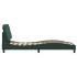 Estructura de cama sin colchón terciopelo verde oscuro