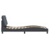 Estructura de cama sin colchón terciopelo gris oscuro 90x200