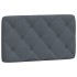 Estructura de cama sin colchón terciopelo gris oscuro 90x200