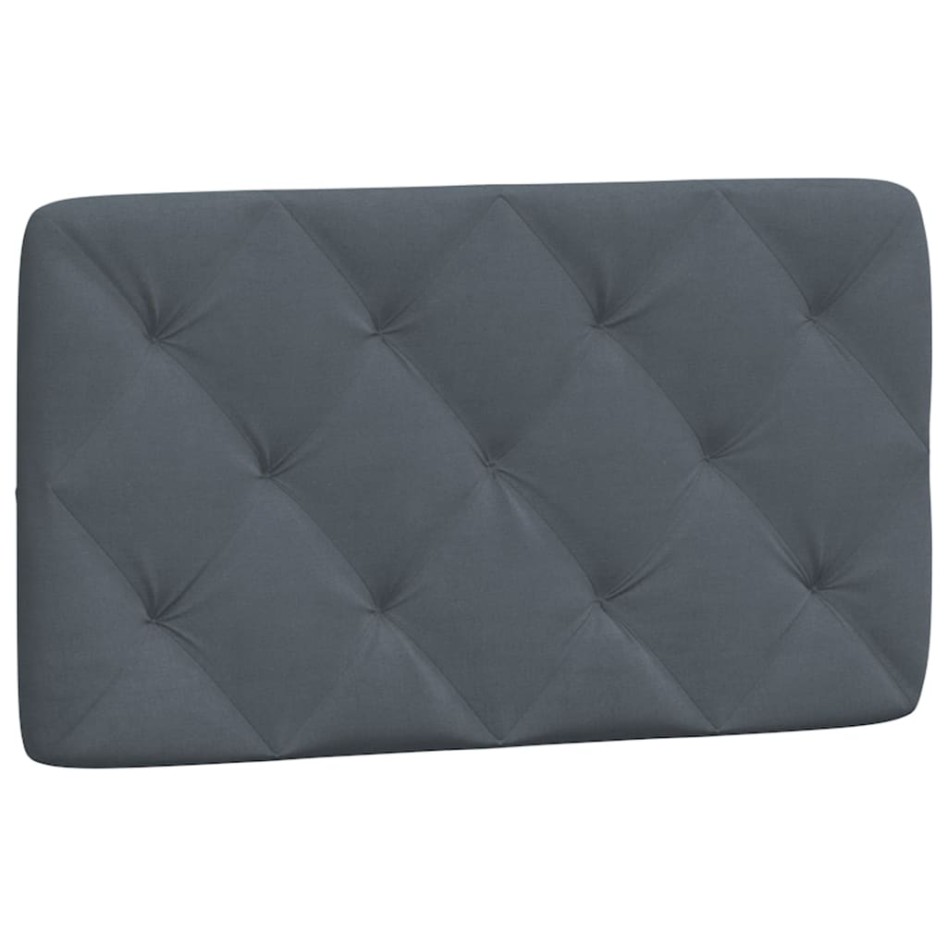 Estructura de cama sin colchón terciopelo gris oscuro 90x200