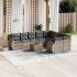 Set de sofás de jardín 10 pzas con cojines ratán sintético