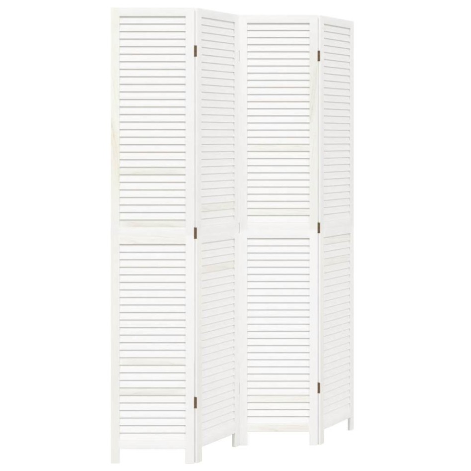 Biombo separador de 4 paneles madera maciza Paulownia