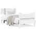 Estructura de cama sin colchón madera de pino blanca 90x200