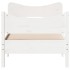 Estructura de cama sin colchón madera de pino blanca 90x200