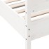 Estructura de cama sin colchón madera de pino blanca 90x200