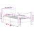 Estructura de cama sin colchón madera de pino blanca 90x200