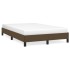 Estructura de cama sin colchón tela marrón oscuro 120x190