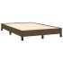 Estructura de cama sin colchón tela marrón oscuro 120x190