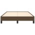 Estructura de cama sin colchón tela marrón oscuro 120x190
