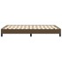 Estructura de cama sin colchón tela marrón oscuro 120x190