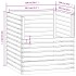 Compostador de madera maciza de pino 100x100x102