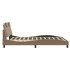 Estructura de cama con luces LED cuero PE capuchino 160x200