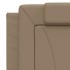 Estructura de cama con luces LED cuero PE capuchino 160x200