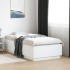 Estructura de cama con LED madera ingeniería blanco 90x190