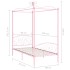 Estructura de cama con dosel metal rosa 90x200