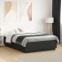 Estructura de cama madera de ingeniería negra 135x190