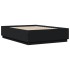 Estructura de cama madera de ingeniería negra 135x190