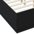 Estructura de cama madera de ingeniería negra 135x190