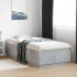Estructura de cama madera de ingeniería gris hormigón