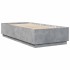 Estructura de cama madera de ingeniería gris hormigón