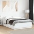 Estructura de cama madera de ingeniería blanca 160x200
