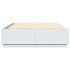 Estructura de cama madera de ingeniería blanca 160x200