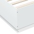 Estructura de cama madera de ingeniería blanca 160x200
