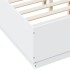 Estructura de cama madera de ingeniería blanca 120x190